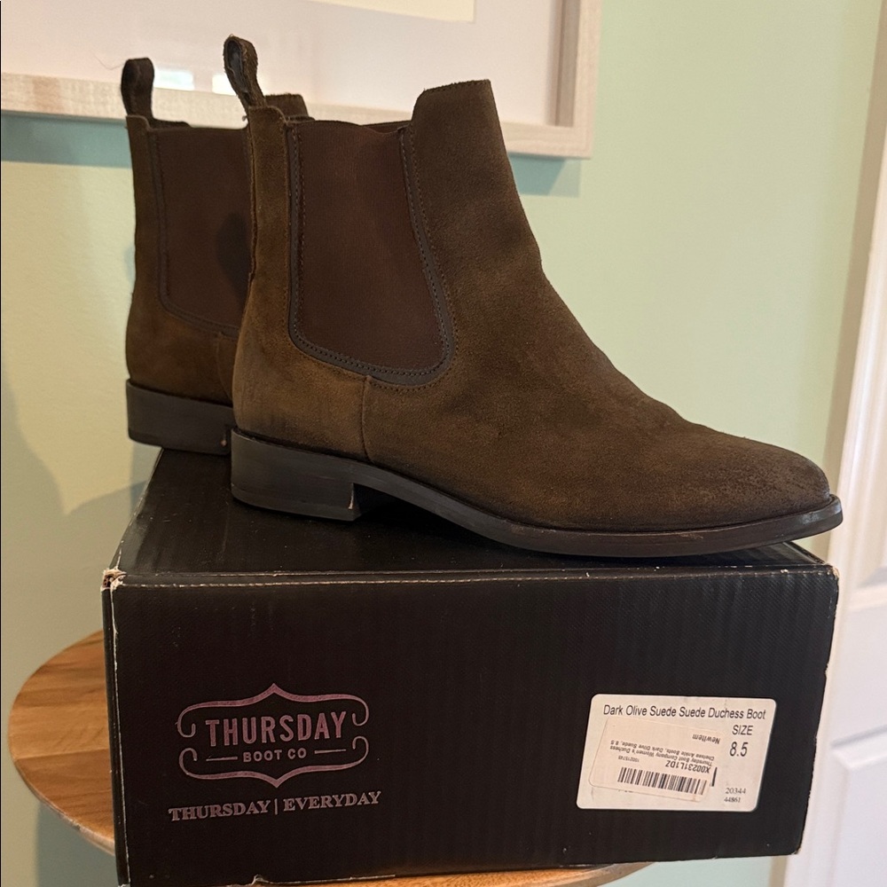 Thursday Company Suede Duchess Boots 🤍